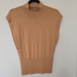 Banana Republic 100% Merino Mock-Neck Camel Sweater, Small